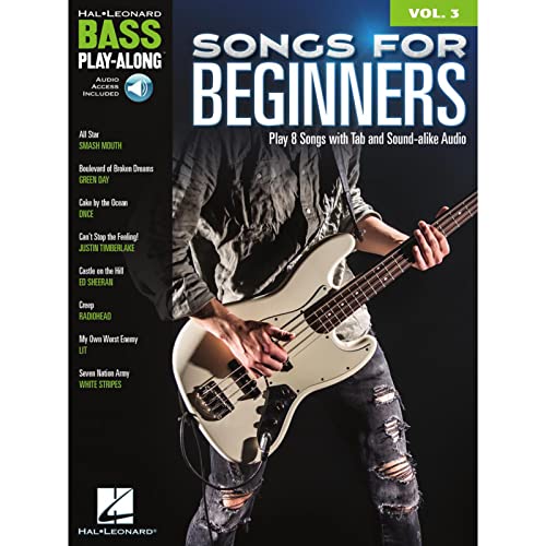 Songs for Beginners: Book With Online Play-along Audio Tracks - Includes Downloadable Audio (Bass Play-along, 59)