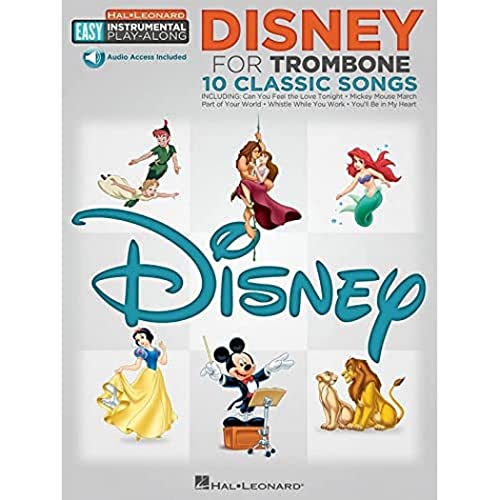 Easy Instrumental Play-Along: Disney For Trombone (Hal Leonard Easy Instrumental Play-Along): Trombone Easy Instrumental Play-Along Book with Online Audio Tracks von Walt Disney