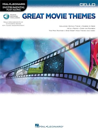 Great Movie Themes -For Cello- (Book & Online Audio): Play-Along, Sammelband, Download (Audio) für Cello (Hal Leonard Instrumental Play-along): For Cello Instrumental Play-Along