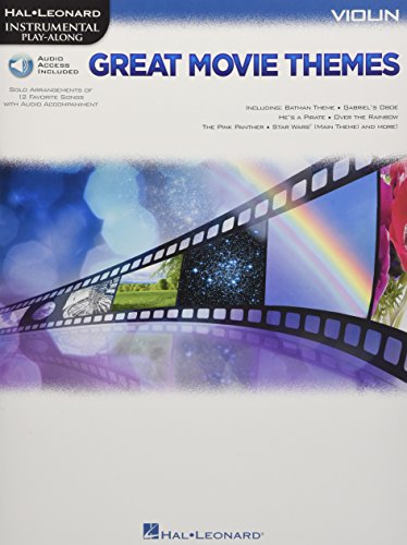 Great Movie Themes - -For Violin- (Book & Online Audio): Play-Along, Sammelband, Download (Audio) für Violine (Hal Leonard Instrumental Play-along): For Violin Instrumental Play-Along von Hal Leonard
