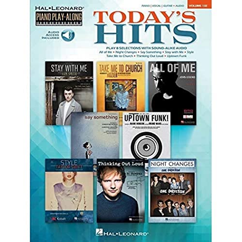 Today's Hits (Book & Audio Online): Sammelband, Play-Along, Download (Audio) für Klavier (Hal Leonard Piano Play-along, Band 132): Piano Play-Along Volume 132