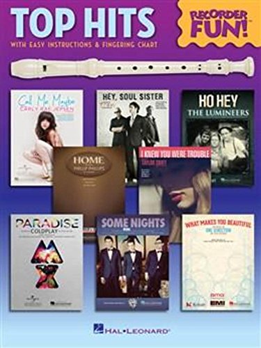 Top Hits - With Easy Instructions & Fingering Chart: Songbook für Blockflöte: With Easy Instruction & Fingering Charts von Music Sales