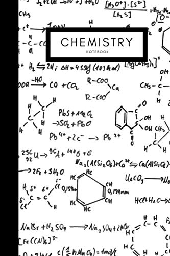 Chemistry Notebook: Beautiful Black & White Notebook with Soft Matte Finish - 120 pages (6" x 9") Blank-Lined