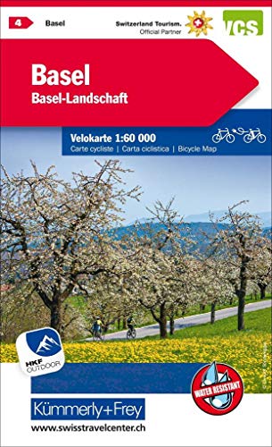 Basel Basel-Landschaft Nr. 04 1:60 000: Water resistant, free Download mit HKF Outdoor App (Kümmerly+Frey Velokarten, Band 4)