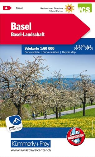 Kümmerly+Frey Velokarte 4 Basel-Landschaft 1:60.000: Wetterfest, matt laminiert und mit free Download von Kmmerly und Frey