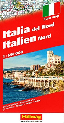 Hallwag Straßenkarten, Italien Nord: Mit Transitplänen und Index. e-Distoguide (Hallwag Strassenkarten)