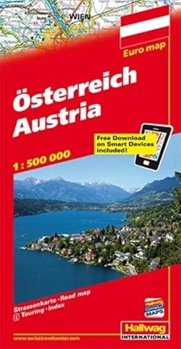 Hallwag Straßenkarten, Österreich: Mit Index. e-Distoguide. Free Download on Smart Devices included. (Hallwag Strassenkarten)