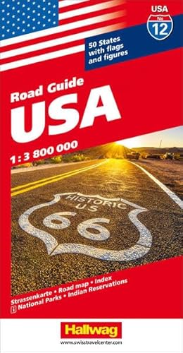 Hallwag USA Road Guide, No.12, USA: Index, National Parks, Indian Reservations (Hallwag Strassenkarten, Band 12)