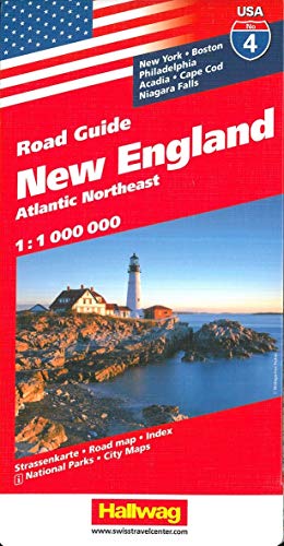 Hallwag USA Road Guide 04 New England 1 : 1.000.000: Atlantic Northeast (Hallwag Strassenkarten, Band 4)