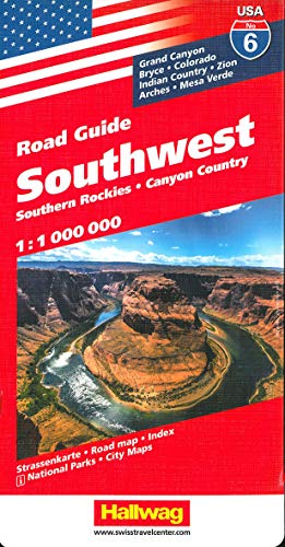 Hallwag USA Road Guide 06. Southwest 1 : 1 000 000: Southern Rockies. Canyon Country. Straßenkarte. Road map. Index. National Parks. City Maps.: Grand ... Mesa Verde (Hallwag Strassenkarten, Band 6)