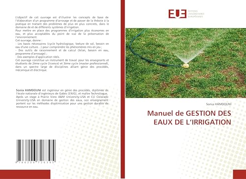 Manuel de GESTION DES EAUX DE L’IRRIGATION von Éditions universitaires européennes