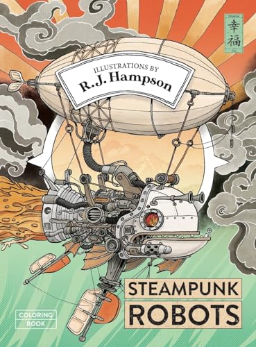 Steampunk Robots Coloring Book
