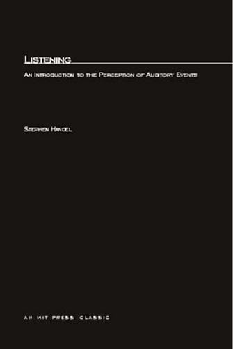 Listening: An Introduction to the Perception of Auditory Events (Bradford Books)