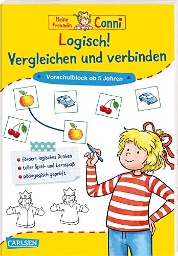 Conni Gelbe Reihe (Beschäftigungsbuch): Logisch! Vergleichen und verbinden: Vorschulblock mit Bilderrätseln, Denkspielen, Suchbildern und Fehlerbildern für Kinder ab 5 Jahren