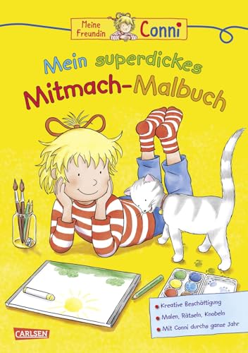 Conni Gelbe Reihe (Beschäftigungsbuch): Mein superdickes Mitmach-Malbuch: Für Kinder ab 4 Jahren - Mit 120 Ausmalbildern und Bilderrätseln durch Frühling, Sommer, Herbst und Winter Conni Gelbe Reihe (Beschäftigungsbuch): Mein superdickes Mitmach-Malbuch: Für Kinder ab 4 Jahren - Mit 120 Ausmalbildern und Bilderrätseln durch Frühling, Sommer, Herbst und Winter