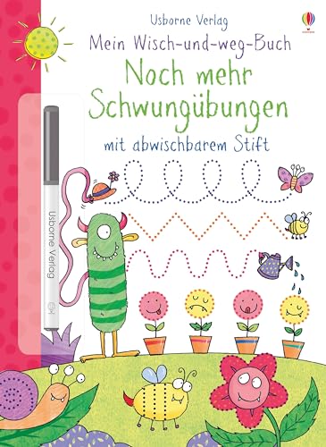 Mein Wisch-und-weg-Buch: Noch mehr Schwungübungen: mit abwischbarem Stift von Usborne Verlag
