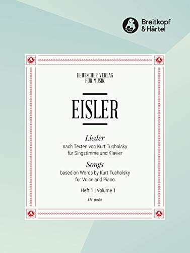 Lieder nach Texten von Kurt Tucholsky für Singstimme und Klavier Heft 1 (DV 9062) von Breitkopf & Härtel