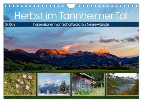 Herbst im Tannheimer Tal - Impressionen von Schattwald bis Nesselwängle (Wandkalender 2025 DIN A4 quer), CALVENDO Monatskalender von CALVENDO
