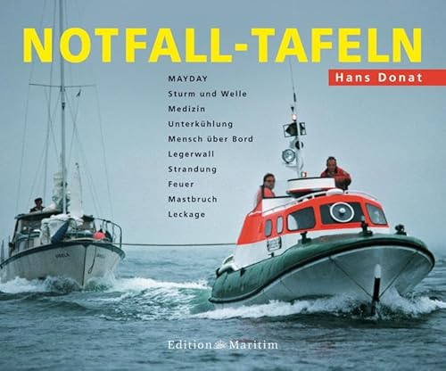 Notfall-Tafeln: MAYDAY, Sturm und Welle, Medizin, Unterkühlung, Mensch über Bord, Legerwall, Strandung, Feuer, Mastbruch, Leckage