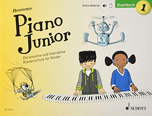 Piano Junior: Duettbuch 1: Die kreative und interaktive Klavierschule für Kinder. Band 1. Klavier 4-händig. (Piano Junior - deutsche Ausgabe, Band 1)