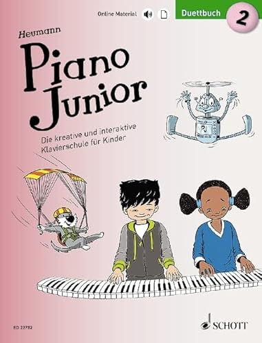 Piano Junior: Duettbuch 2: Die kreative und interaktive Klavierschule für Kinder. Band 2. Klavier 4-händig. (Piano Junior - deutsche Ausgabe, Band 2)