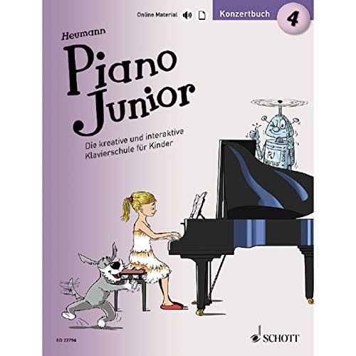 Piano Junior: Konzertbuch 4: Leichte Vortragsstücke zur Klavierschule. Band 4. Klavier. (Piano Junior - deutsche Ausgabe, Band 4)