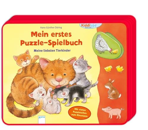 Mein erstes Puzzle-Spielbuch. Meine liebsten Tierkinder: Kiddilight von Arena Verlag GmbH