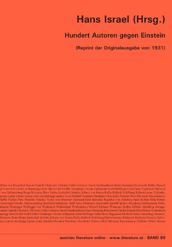 Hundert Autoren gegen Einstein: [Reprint der Originalausgabe von 1931]