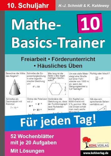 Mathe-Basics-Trainer 10. Schuljahr: Grundlagentraining für jeden Tag