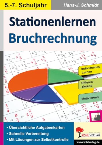 Stationenlernen Bruchrechnung: Kopiervorlagen zum Einsatz im 5.-7. Schuljahr von Kohl Verlag