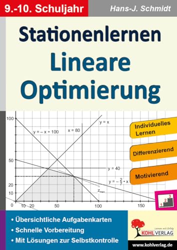 Stationenlernen Lineare Optimierung / Klasse 9-10: Kopiervorlagen zum Einsatz im 9.-10. Schuljahr Stationenlernen Lineare Optimierung / Klasse 9-10: Kopiervorlagen zum Einsatz im 9.-10. Schuljahr von KOHL VERLAG Der Verlag mit dem Baum