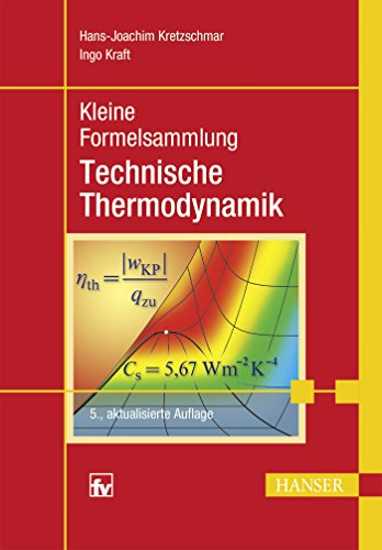 Kleine Formelsammlung Technische Thermodynamik: Software auf der Website für Excel, Mathcad und Taschenrechner zum Download von Fachbuchverlag Leipzig / Hanser Fachbuchverlag