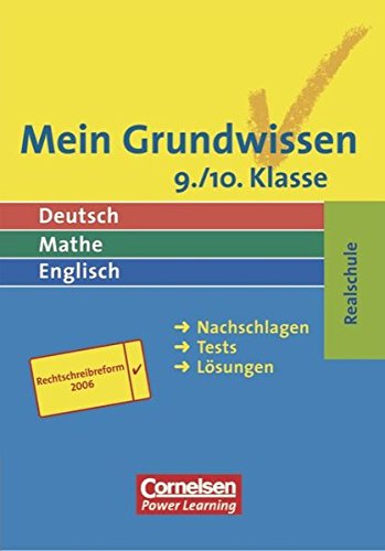 Mein Grundwissen - Realschule - Aktualisierte Ausgabe 2006: 9./10. Schuljahr - Schülerbuch von Cornelsen Verlag Scriptor