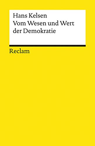 Vom Wesen und Wert der Demokratie (Reclams Universal-Bibliothek) von Reclam Philipp Jun.