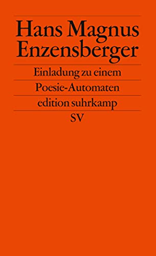 Einladung zu einem Poesie-Automaten (edition suhrkamp) von Suhrkamp Verlag