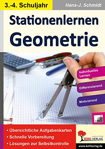 Stationenlernen Geometrie / Klasse 3-4: Übersichtliche Aufgabenkarten für das 3.-4. Schuljahr