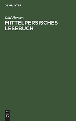Mittelpersisches Lesebuch von de Gruyter
