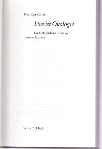 Das ist Ökologie: Die biologischen Grundlagen unserer Existenz