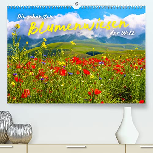 Die schönsten Blumenwiesen der Welt (hochwertiger Premium Wandkalender 2024 DIN A2 quer), Kunstdruck in Hochglanz