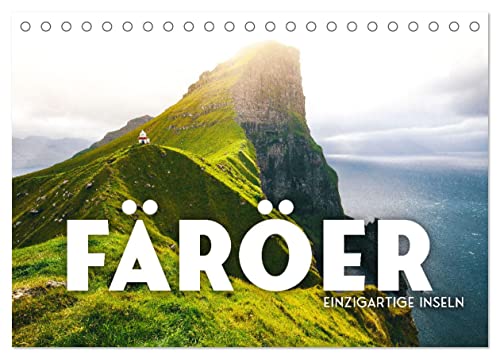 Färöer - Einzigartige Inseln (Tischkalender 2024 DIN A5 quer), CALVENDO Monatskalender