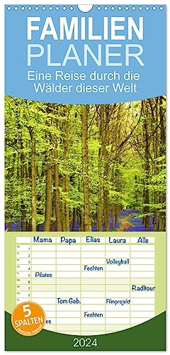 Familienplaner 2024 - Eine Reise durch die Wälder dieser Welt mit 5 Spalten (Wandkalender, 21 cm x 45 cm) CALVENDO