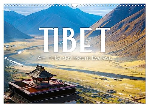 Tibet - Am Fuße des Mount Everest. (Wandkalender 2024 DIN A3 quer), CALVENDO Monatskalender