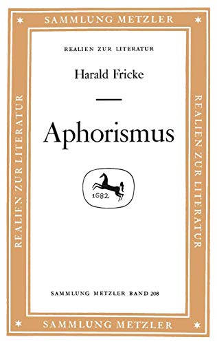 Aphorismus (Sammlung Metzler)