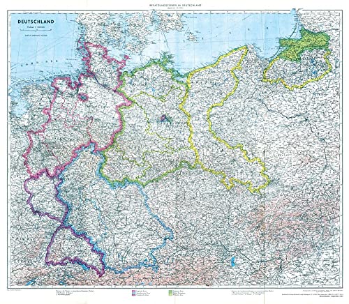 Historische Karte: Deutschland mit Besatzungszonen - 1. September 1945 (gerollt): - Deutschland nach dem 2. Weltkrieg - von Rockstuhl Verlag