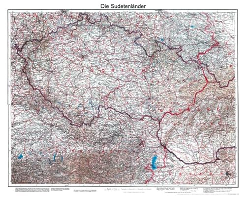 Historische Karte: Die Sudetenländer, 1938 (Plano) von Rockstuhl Verlag