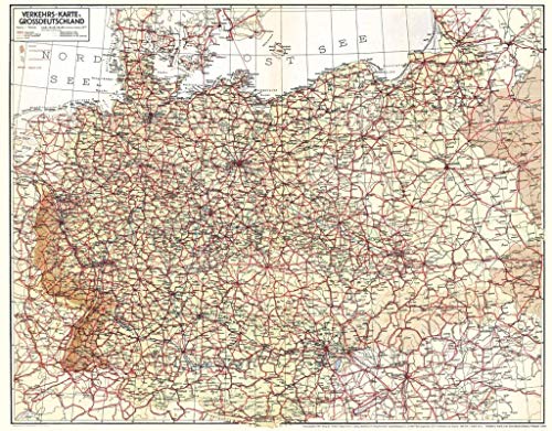 VERKEHRSKARTE VON GROSSDEUTSCHLAND 1940 – Historische Übersichtskarte: Mit den Grenzen des Hitler-Stalin-Paktes, den Reichsautobahnen, Westerwall und Maginot-Linie VERKEHRSKARTE VON GROSSDEUTSCHLAND 1940 – Historische Übersichtskarte: Mit den Grenzen des Hitler-Stalin-Paktes, den Reichsautobahnen, Westerwall und Maginot-Linie von Rockstuhl