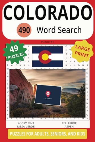 COLORADO 490 WORD SEARCH: Stimulate Your Brain With The Majestic Landscapes And Outdoor Wonders! COLORADO 490 WORD SEARCH: Stimulate Your Brain With The Majestic Landscapes And Outdoor Wonders! von Independently published