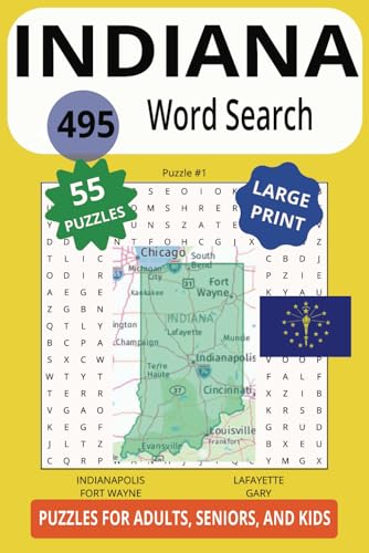 INDIANA 495 WORD SEARCH: Don't Miss This Signs To Stimulate Your Brain In This Crossroads State! INDIANA 495 WORD SEARCH: Don't Miss This Signs To Stimulate Your Brain In This Crossroads State! von Independently published