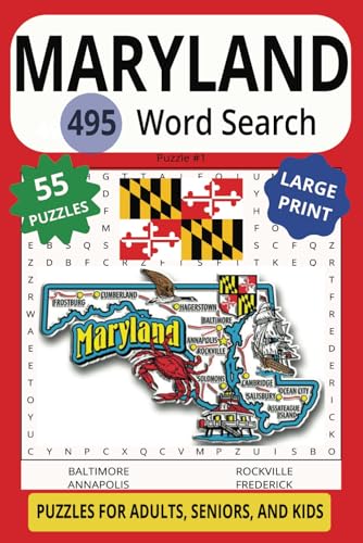 MARYLAND 495 WORD SEARCH: Sharpen Your Eyes And Brain With This Puzzle Of The Old Line State! MARYLAND 495 WORD SEARCH: Sharpen Your Eyes And Brain With This Puzzle Of The Old Line State! von Independently published