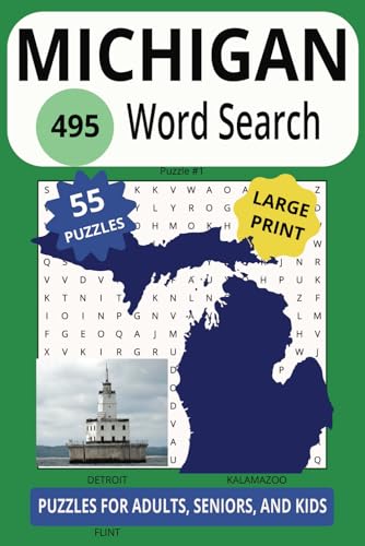 MICHIGAN 495 WORD SEARCH: Whether You Are Go Green Or Go Blue, This Puzzle Is For You! MICHIGAN 495 WORD SEARCH: Whether You Are Go Green Or Go Blue, This Puzzle Is For You! von Independently published